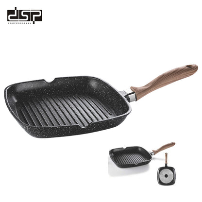 DSP 24CM TOUGHENED NON-STICK GRILLPAN CA006-D24-BLACK