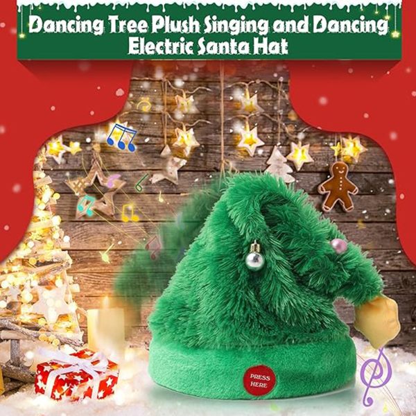 Dancing Animated Christmas Tree Hat