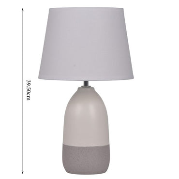 Table Lamp White With Grey