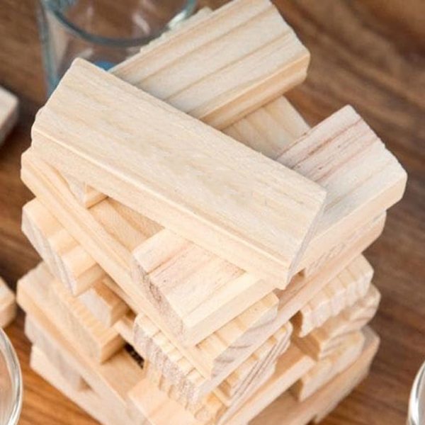 Drunken Tower Wooden Tipsy (4 Glasses)