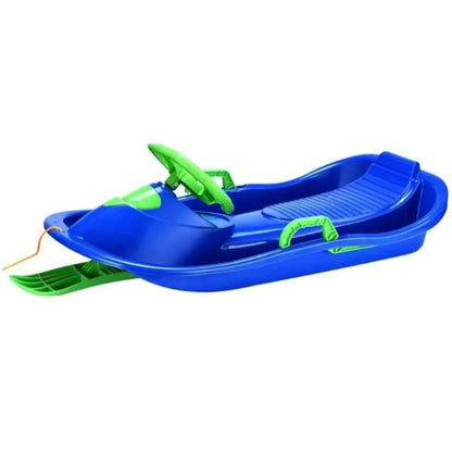 Snowboard Sled with Steering Wheel and Brake