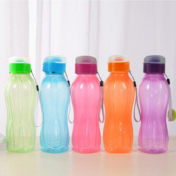 Plastic Water Bottle with Lid 650ml (Random color)