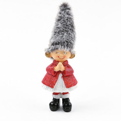 1-Piece Christmas Doll With Fur – 15cm