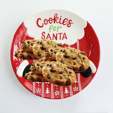 Ceramic Holidays Santa Cookies Plate – 20cm