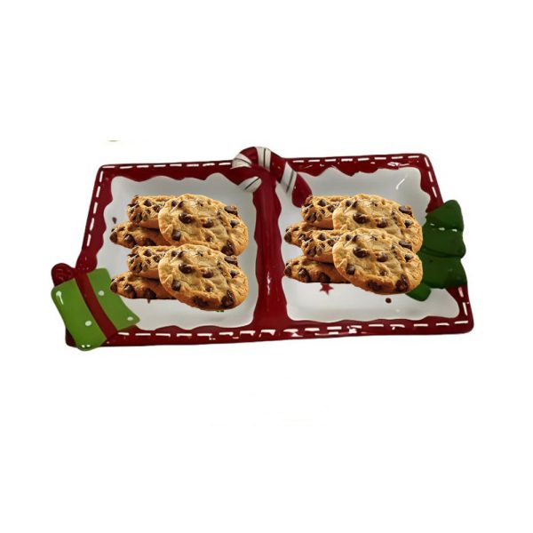 Ceramic Holidays Santa Cookies Plate – 25cm