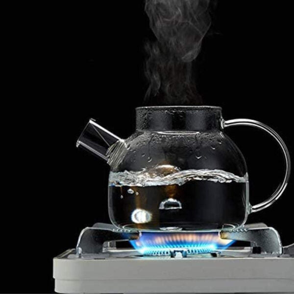 Glass Teapot with Infuser & Wood Lid (1L)