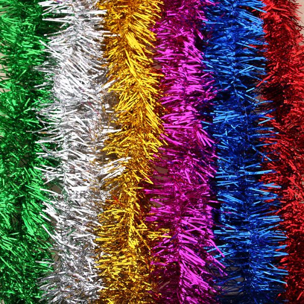 200cm Christmas Tinsel Garland Sparkling Hanging Decoration for Christmas Tree