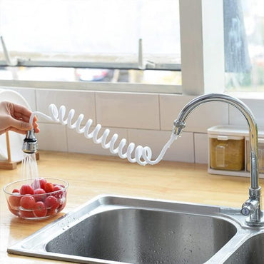 Removable 360° Faucet Extender Long Kitchen Tap Extender Pull Out