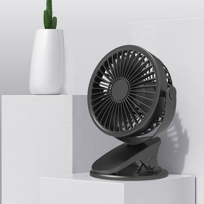 USB Table Fan Clip-On Type Mini Desk Fan 360 Degree Rotation