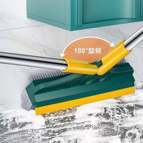 3 in 1 Floor Scrub Brush with Squeegee ( Double Brush )