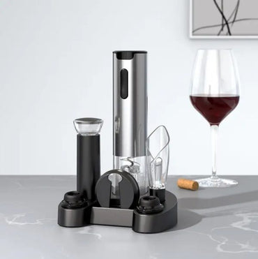 Rechargeable Stainless Electric Wine Opener Set