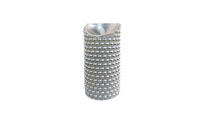 LED Candle Silver Pearls Large