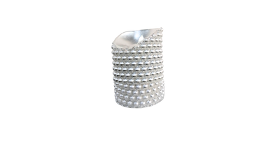 LED Candle Silver Pearls Small