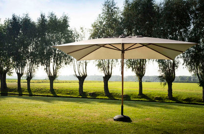 Parasol Bergamo Eucalyptus Wood Taupe Color 3x4m