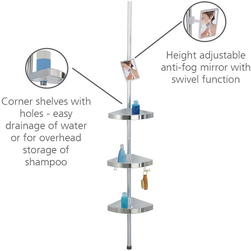 Wenko Telescopic shower corner element Premium