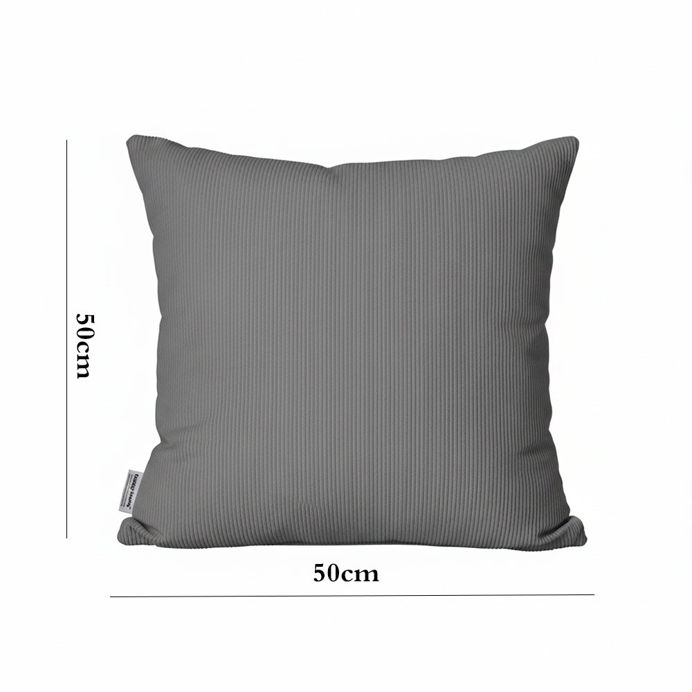 Danny Home Cotton Corduroy Cushion – Grey 50x50cm