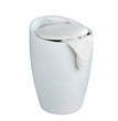 Wenko Bathroom stool Candy White laundry collector