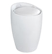 Wenko Bathroom stool Candy White laundry collector