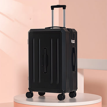 Carry-On Suitcase with USB Charging & Cup Holder (Black)