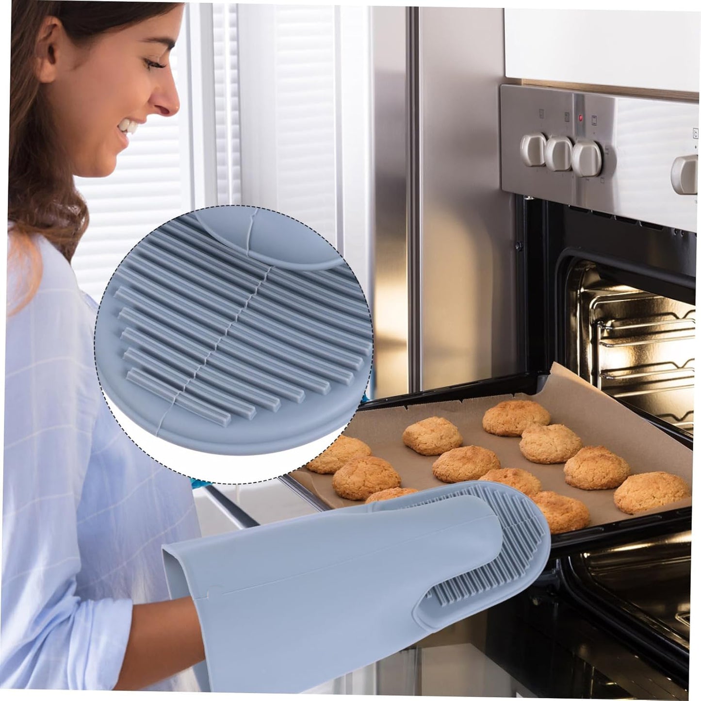 Silicone Heat Insulation Gloves Anti Slip 29-cm