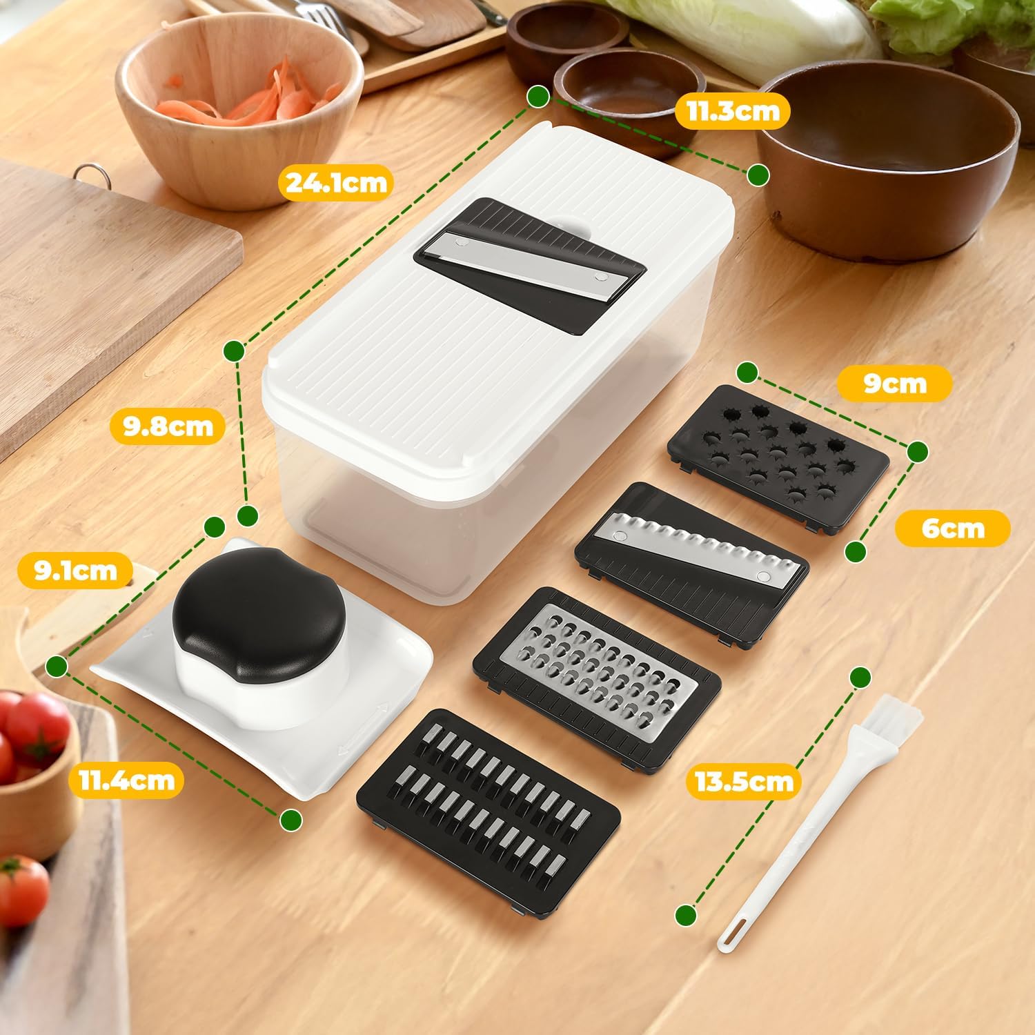 Danny Home Multifunction Grater with 5 Blades 24.3cm