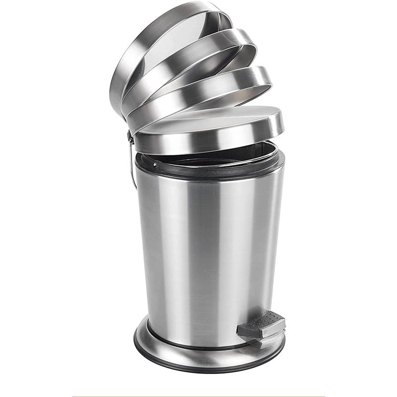 Wenko Cosmetic pedal bin Easy-Close rustproof stainless steel, 5 L