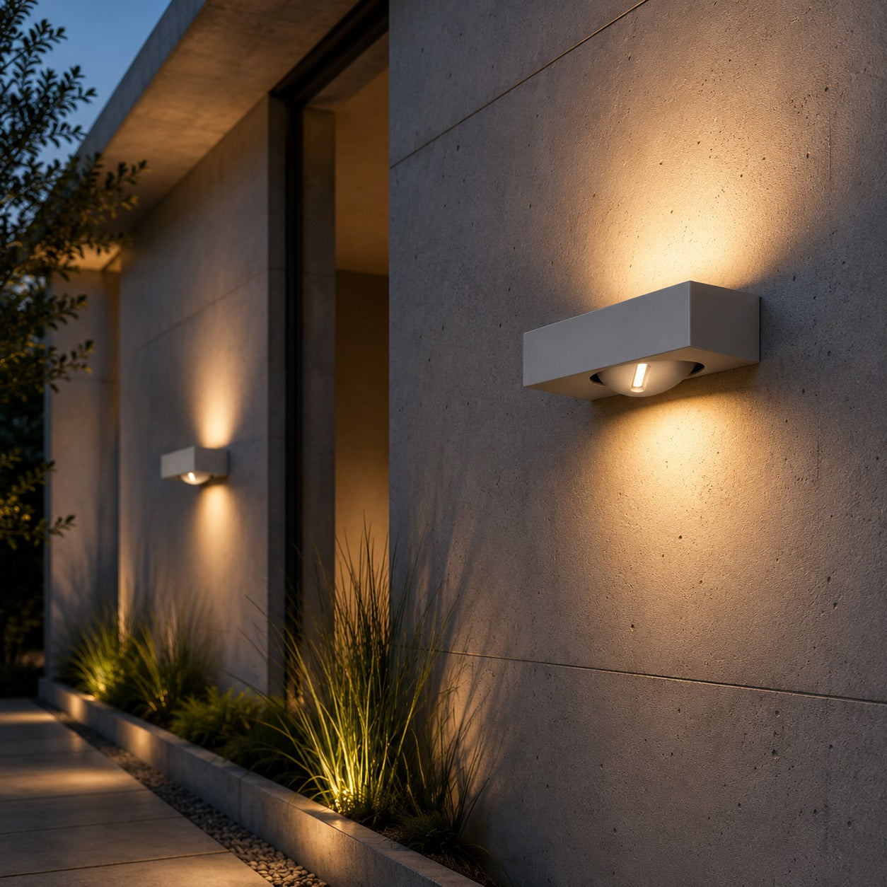 Philips Ledino Outdoor LED Wall Light – Light Grey | 7.5W Integrated LED | 350 lm | IP44 | Dimmable
