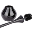 Wenko Flakon Toilet Brush Holder Black Ceramic