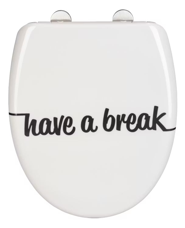 Wenko  Close Duroplast WC Seat with Modern Typography Design