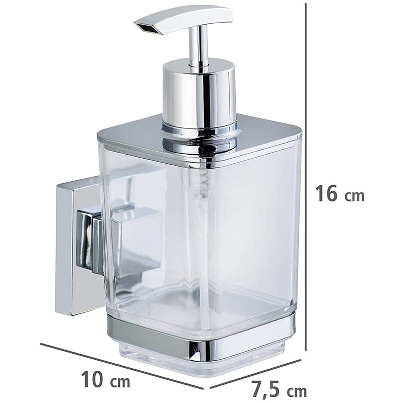 Wenko Vacuum-Loc? Quadro Stainless Steel Liquid Soap Dispenser