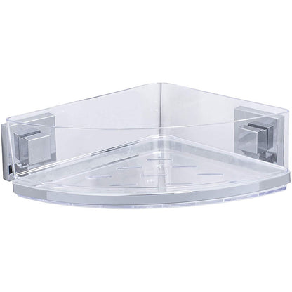 Wenko Vacuum-Loc? Corner Shelf in Quadro Stainless Steel, Stainless steel