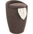 Wenko Candy Bathroom stool Linen Look Brown