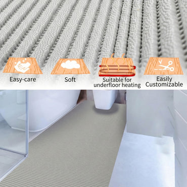 Soft Foam Non Slip Kitchen & Bath Mat ( 65×200-cm ) Plain