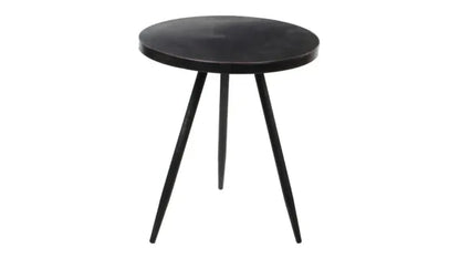 Kuno Round Black Metal Table