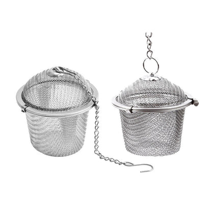 Stainless Steel Tea Strainer With Chain Handle