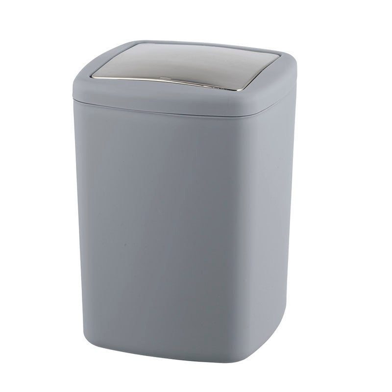 Wenko Swing-lid bin Barcelona L gray special plastic 8.5 liters