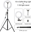 Video Live LED Selfie Ring Light With 2.1m Stand 26cm