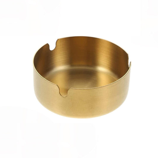 Stainless Steel Cigarette Ashtray Gold – 10 cm HY080-10