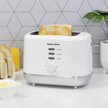 Danny Home White Two Slice Toaster 27cm