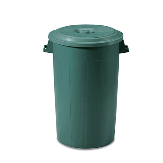 Stefanplast Dustbin 100l Drum Green met With Lid