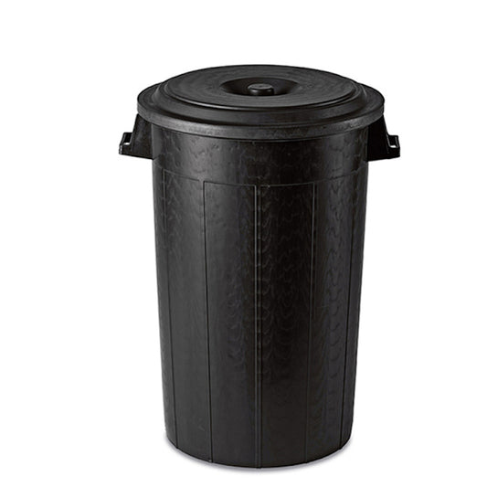 Stefanplast Dustbin 120l Drum black with Lid