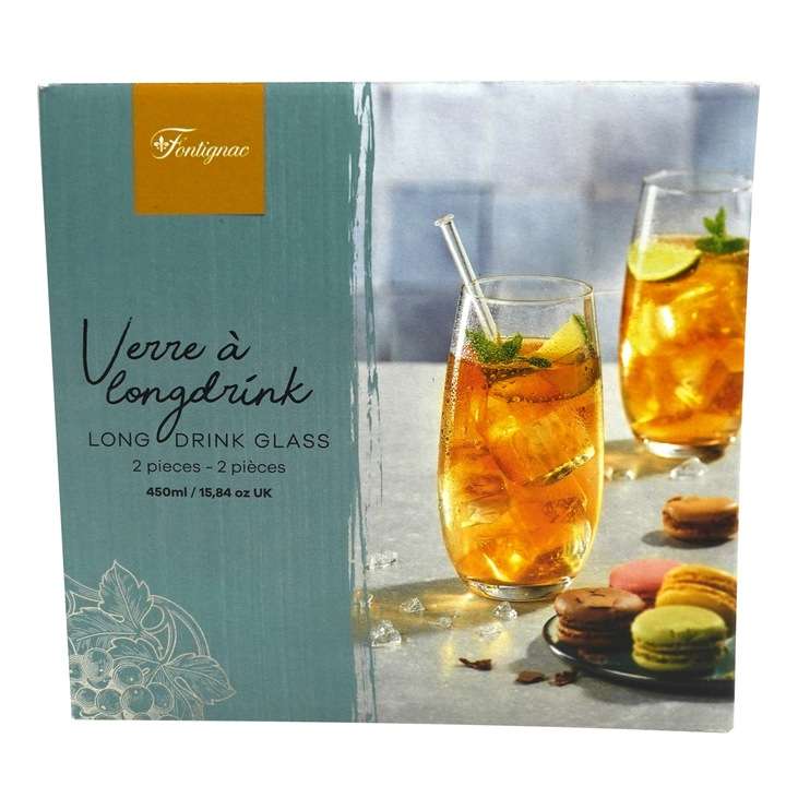 Set of 2 Longdrink glasses Fontignac 450ml