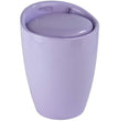 Wenko Candy Lilac Bathroom Stool with Removable Laundry Bag