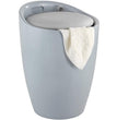 Wenko Bathroom stool Candy Grey laundry collector