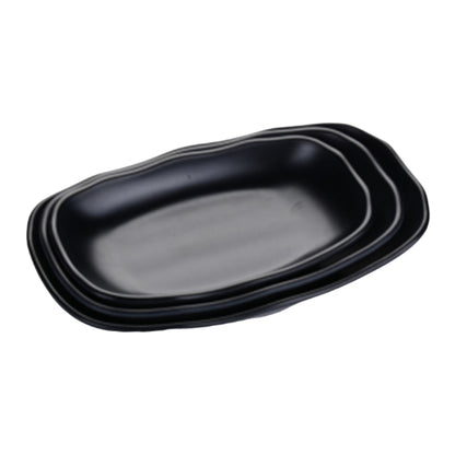 Long Plate Black Melamine Dinnerware
