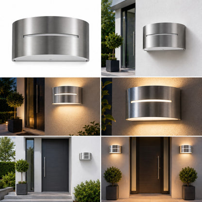 Philips myGarden Birdseye Outdoor LED Wall Light – Stainless Steel | 3W Integrated LED | IP44 | Warm White