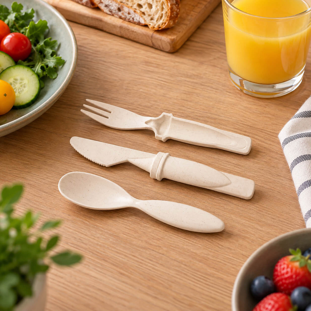 Point-Virgule HARTUL Bamboo Fiber Cutlery Set