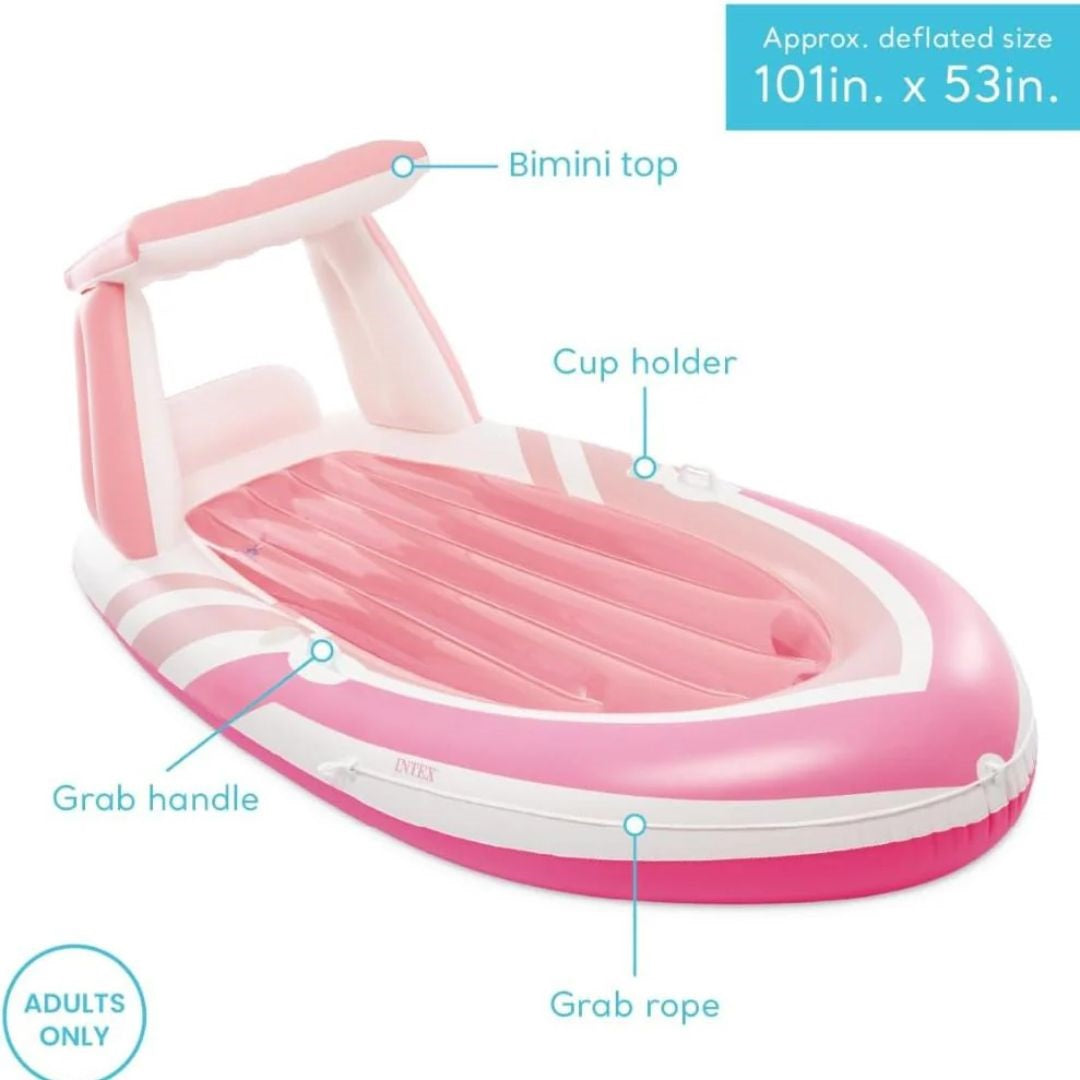 Intex Pink Paradise Boat Float Inflatable Lounge
