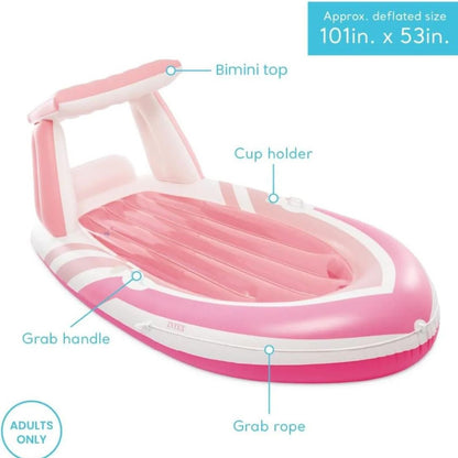 Intex Pink Paradise Boat Float Inflatable Lounge