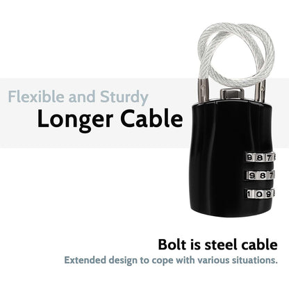 Danny Go 3-Digit Combination Cable Lock DT021
